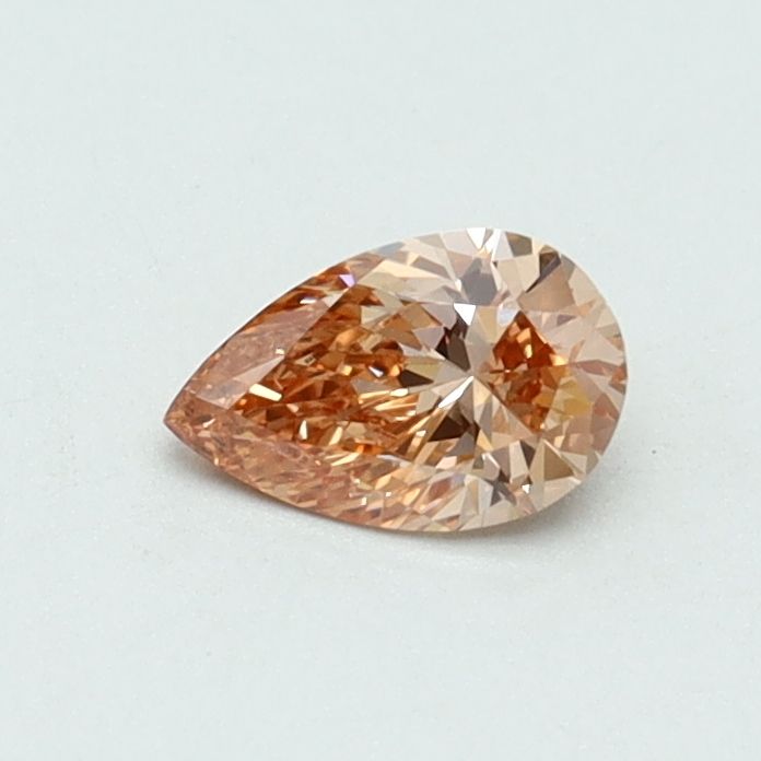 Pear Fancy Intense Pinkish Orange Lab-grown Diamond 0.3ct IF loose diamond