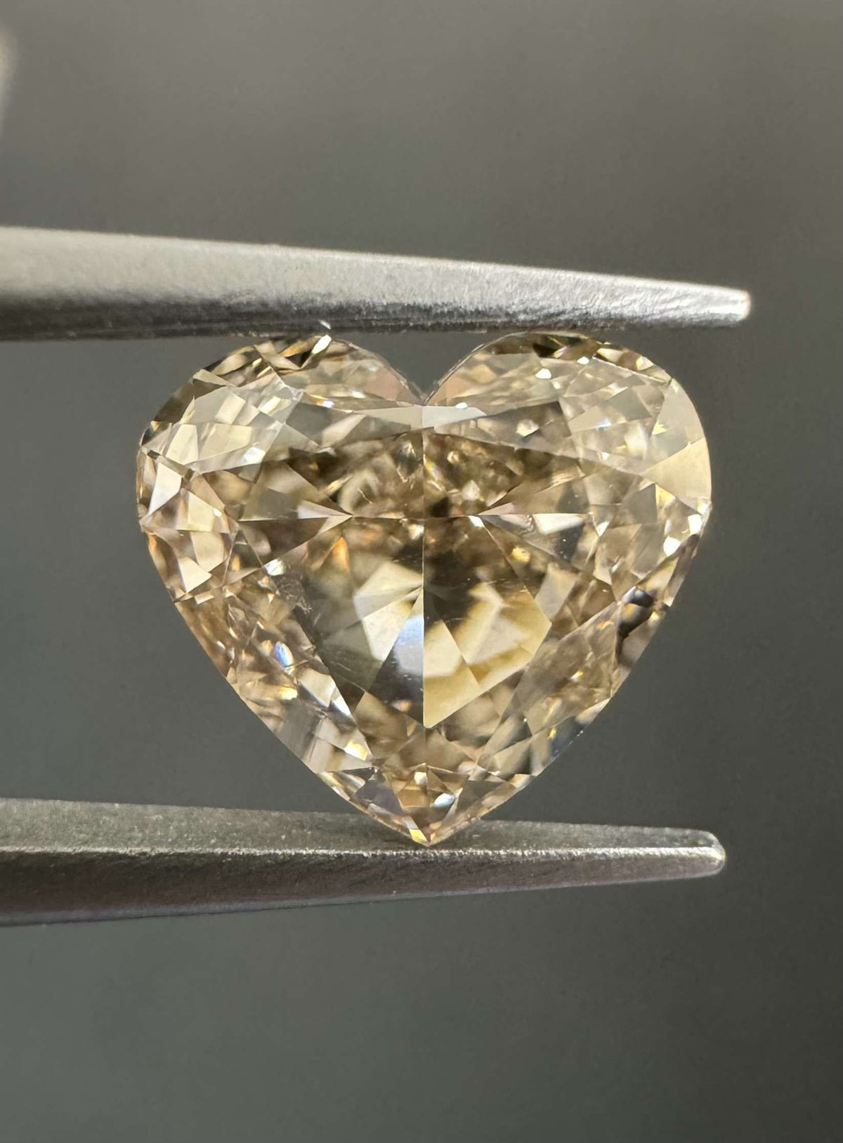 Heart Fancy Light Yellowish Brown Natural Diamond 1.32ct VS1 loose diamond
