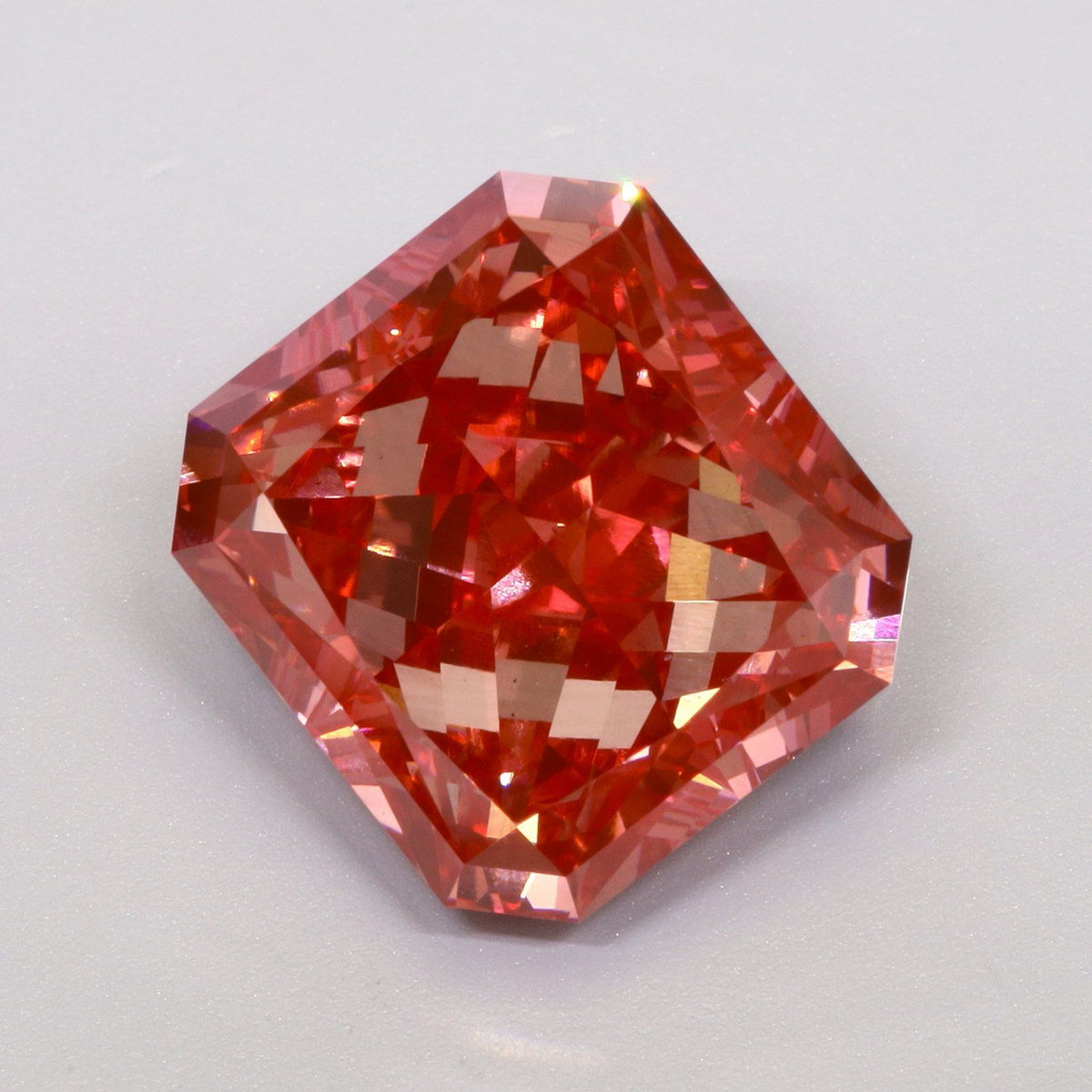 Radiant Fancy Vivid Red Lab-grown Diamond 10ct VS2 loose diamond