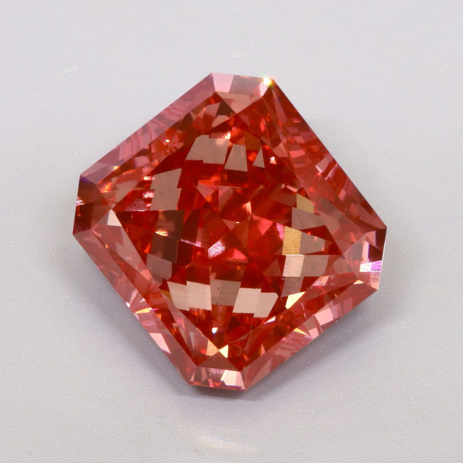 Radiant Fancy Vivid Red Lab-grown Diamond 10ct VS2 loose diamond