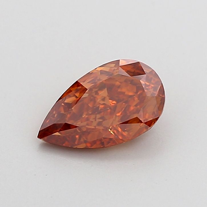 Pear Fancy Vivid Orange Lab-grown Diamond 1.08ct VVS2 loose diamond
