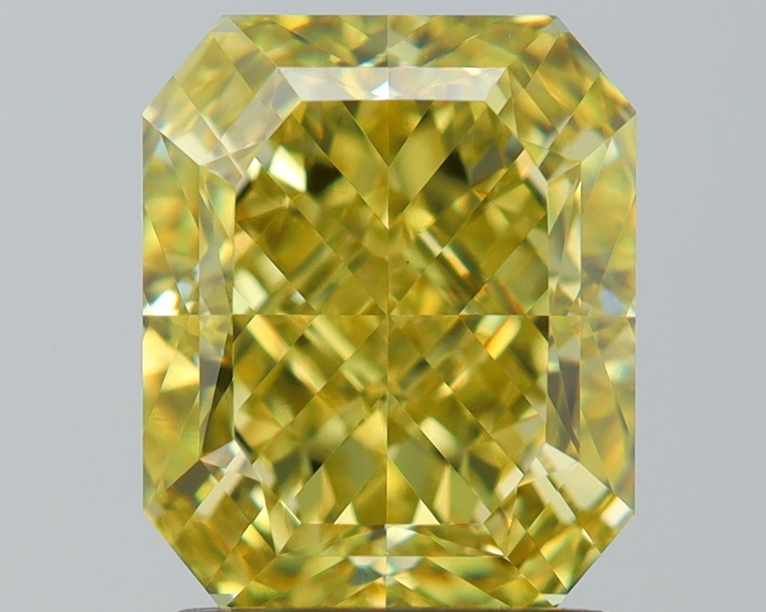 Radiant Fancy Brownish Greenish Yellow Natural Diamond 2.01ct VS1 loose diamond
