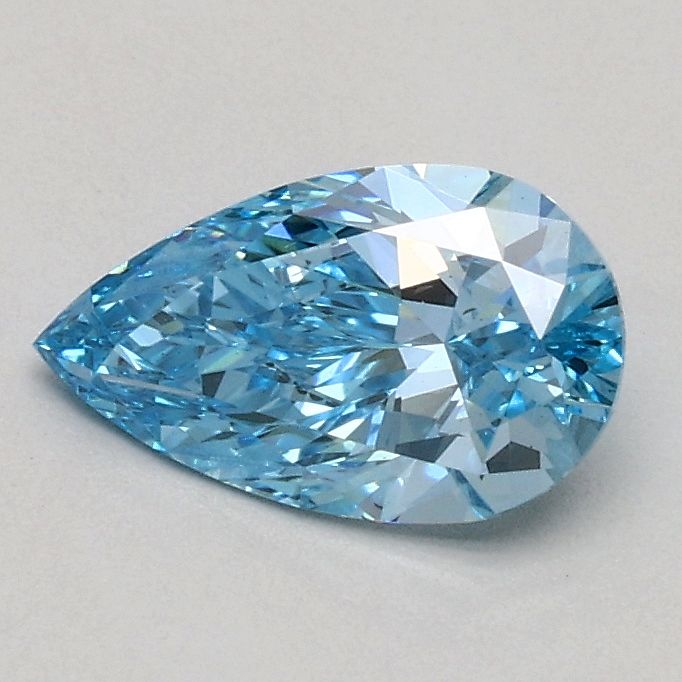 Pear Fancy Vivid Blue Lab-grown Diamond 0.52ct SI2 loose diamond