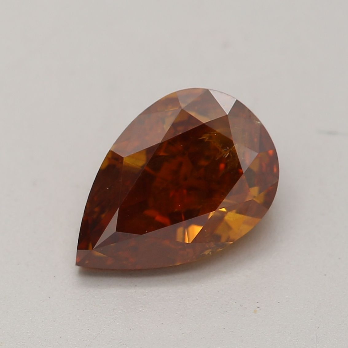 Pear Fancy Deep Brown Orange Natural Diamond 1.01ct I1 loose diamond