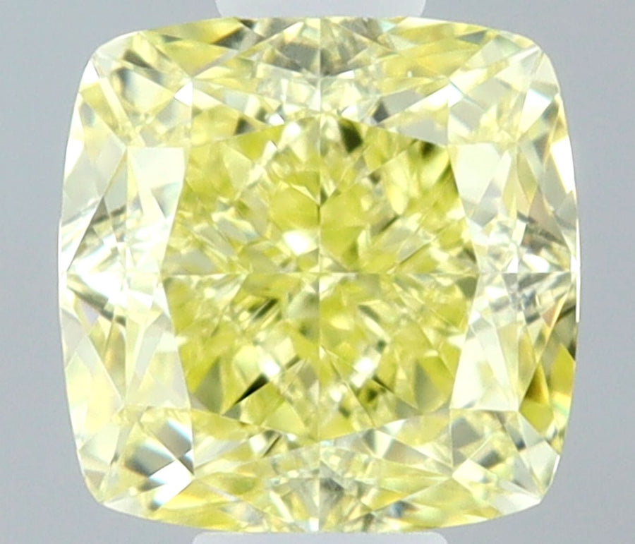 Cushion Fancy Yellow Natural Diamond 0.4ct VVS2 loose diamond