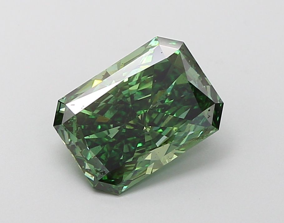 Radiant Fancy Vivid Green Lab-grown Diamond 2.07ct VS2 loose diamond