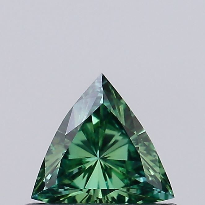 Triangular Fancy Vivid Green Lab-grown Diamond 0.28ct VVS2 loose diamond