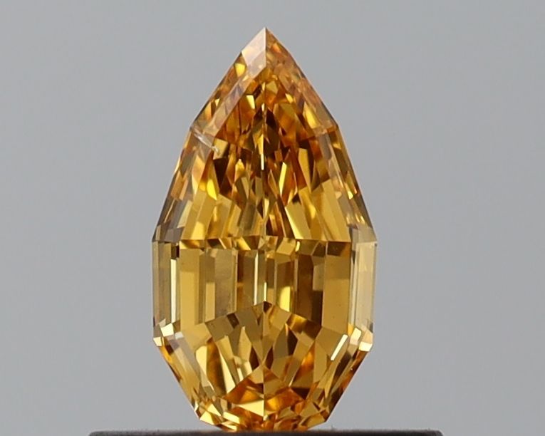 Pear Fancy Vivid Yellow Orange Natural Diamond 0.5ct SI1 loose diamond