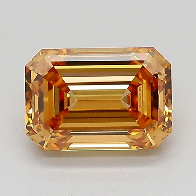 Emerald Fancy Light Yellowish Brown Lab-grown Diamond 1.11ct VS2 loose diamond