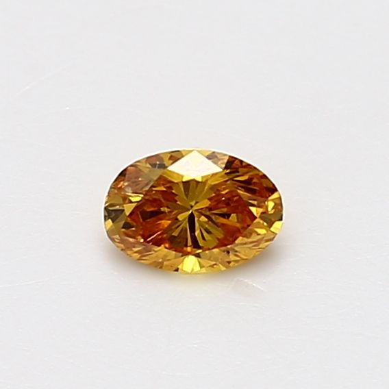 Oval Yellow Orange Natural Diamond 0.28ct I1 loose diamond