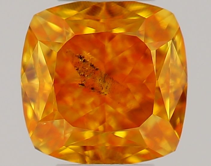 Cushion Fancy Vivid Yellowish Orange Natural Diamond 0.18ct I1 loose diamond