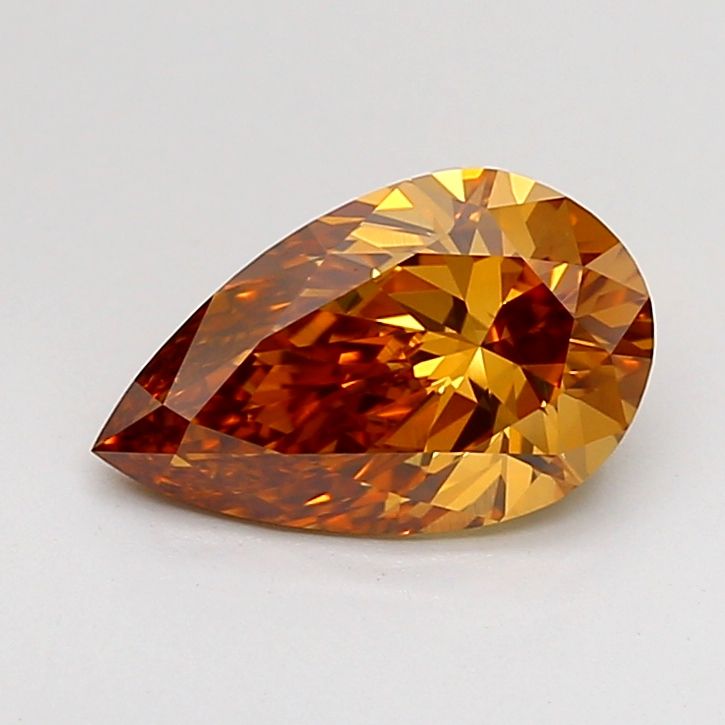 Pear Fancy Brown Lab-grown Diamond 1.26ct VVS2 loose diamond
