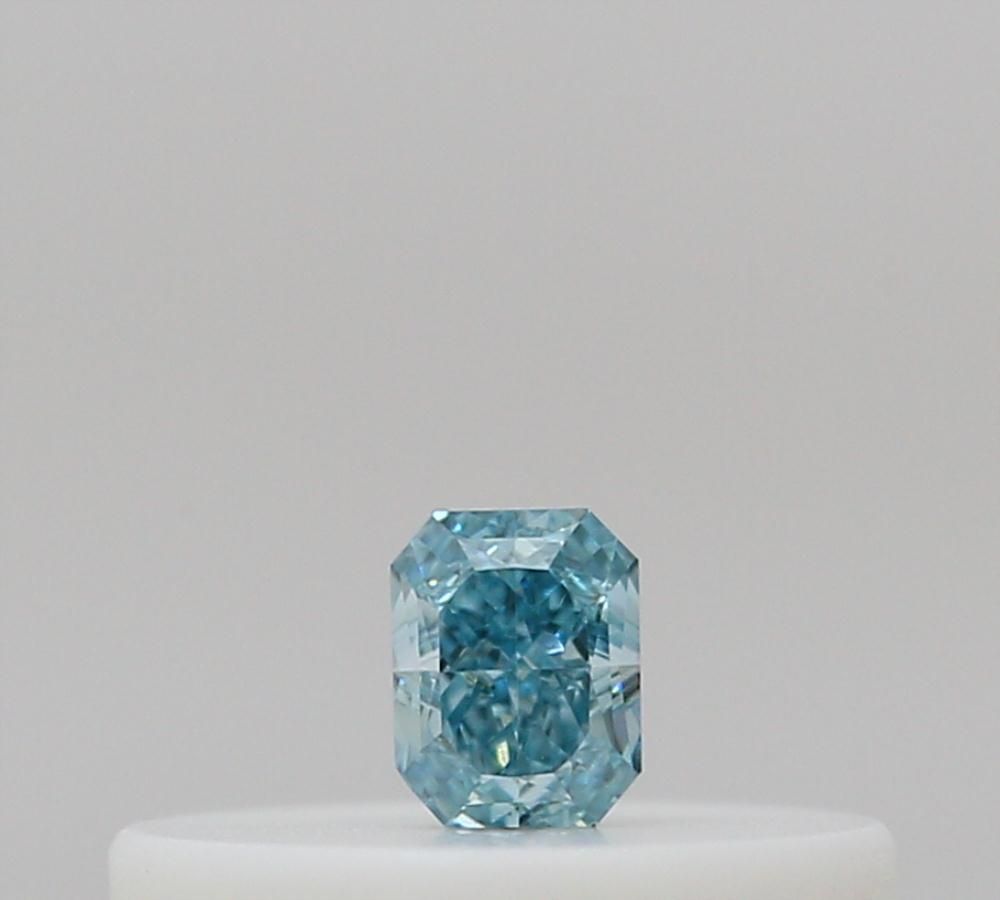 Radiant Fancy Intense Blue Green Natural Diamond 0.05ct loose diamond
