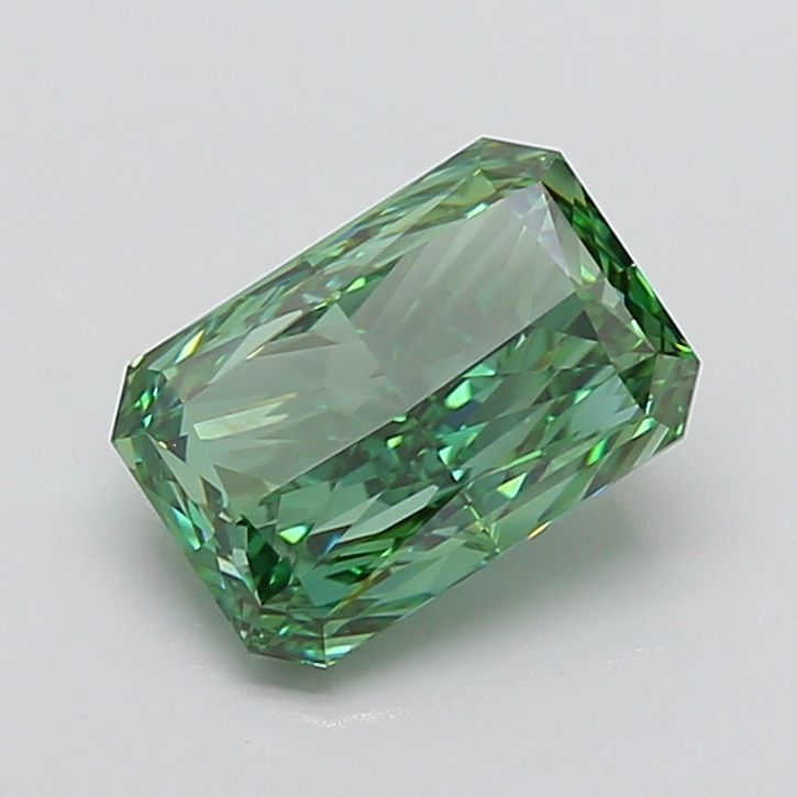 Radiant Fancy Vivid Green Lab-grown Diamond 4.06ct VVS2 loose diamond
