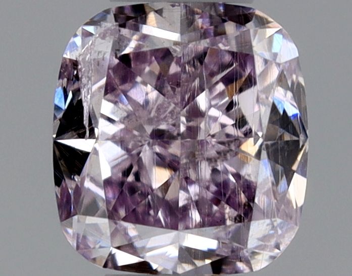Cushion Fancy Pink Purple Natural Diamond 0.33ct I2 loose diamond