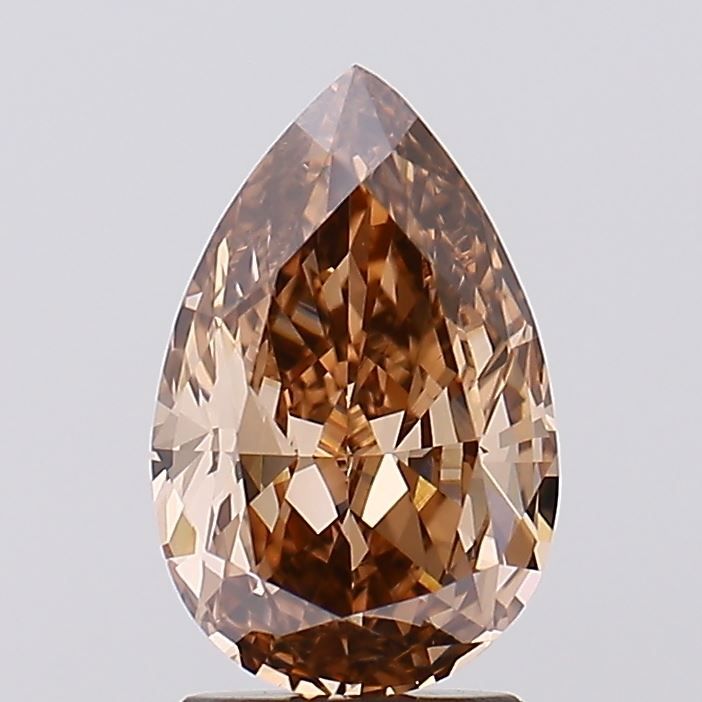 Pear Fancy Brown Lab-grown Diamond 0.59ct VS1 loose diamond