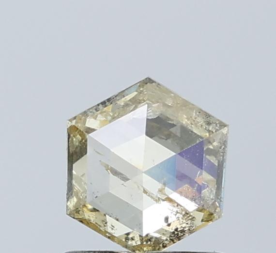 Hexagonal Yellow Natural Diamond 0.77ct I3 loose diamond