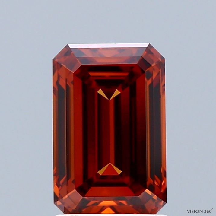 Emerald Fancy Vivid Orange Lab-grown Diamond 1.98ct VS1 loose diamond
