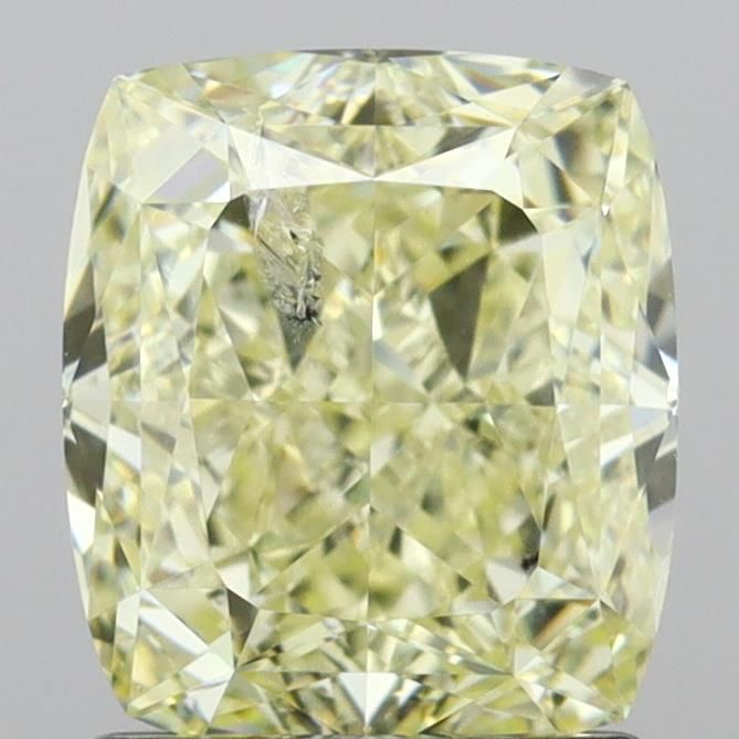 Cushion Fancy Light Yellow Natural Diamond 1.55ct I1 loose diamond