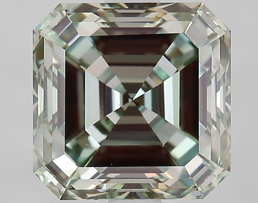 Asscher Fancy Green Lab-grown Diamond 3.1ct VVS2 loose diamond