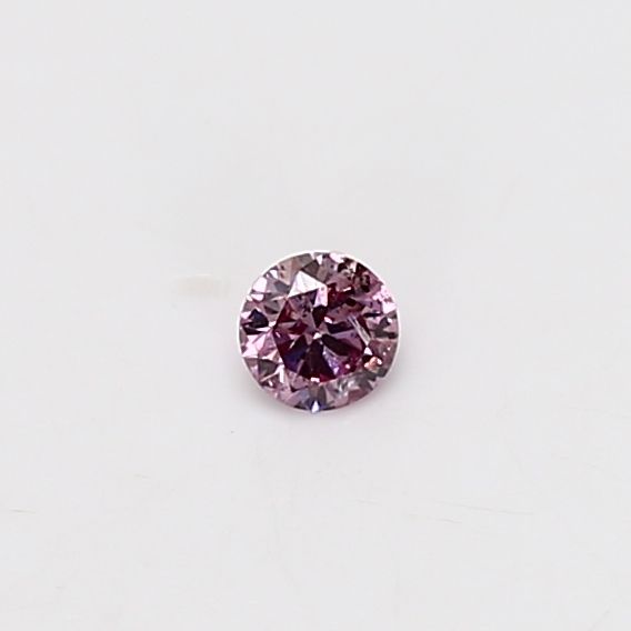 Round Fancy Intense Purplish Pink Natural Diamond 0.08ct I1 loose diamond