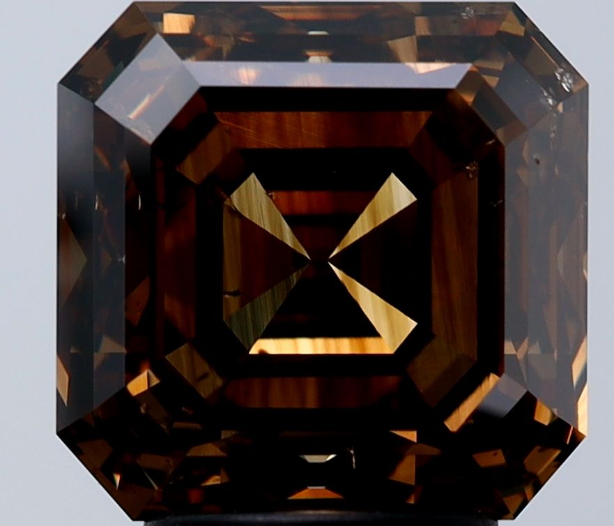 Square Emerald Fancy Dark Brown Natural Diamond 5.02ct SI2 loose diamond