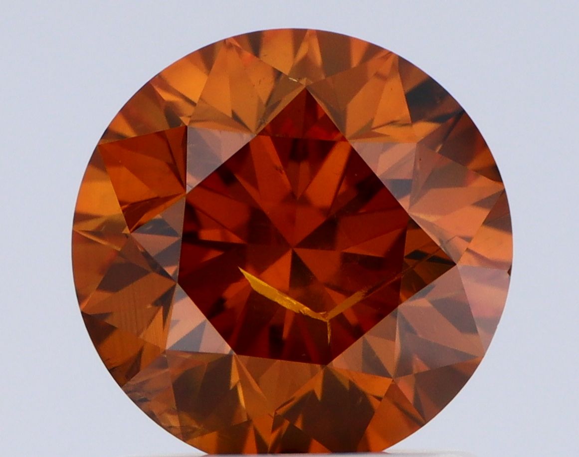 Round Fancy Deep Yellowish Brown Natural Diamond 1.27ct I2 loose diamond