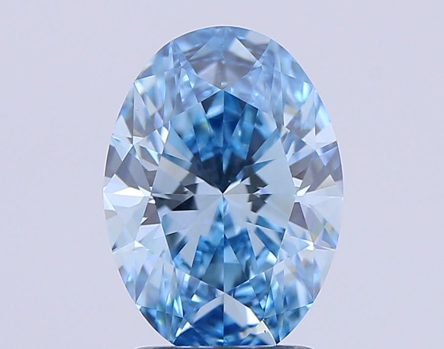 Oval Fancy Vivid Blue Lab-grown Diamond 2.03ct VVS2 loose diamond