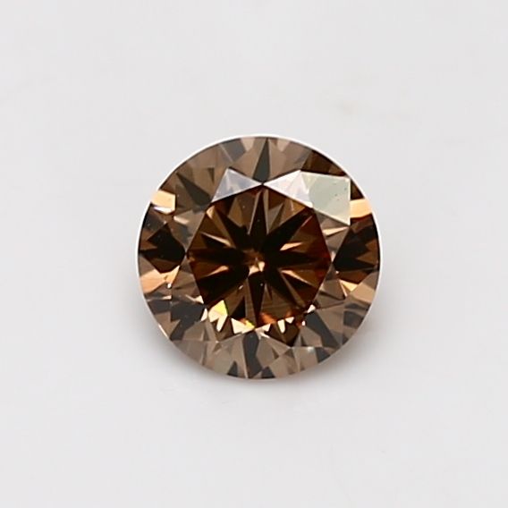 Round Fancy Dark Yellowish Brown Natural Diamond 0.55ct VS1 loose diamond