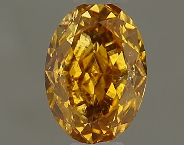Oval Fancy Intense Orange Yellow Natural Diamond 0.41ct I1 loose diamond