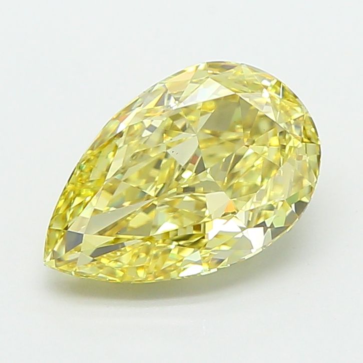 Pear Fancy Intense Yellow Lab-grown Diamond 2.02ct VS1 loose diamond