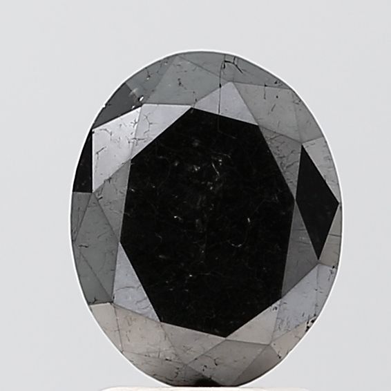 Oval Black Natural Diamond 1.9ct VS2 loose diamond