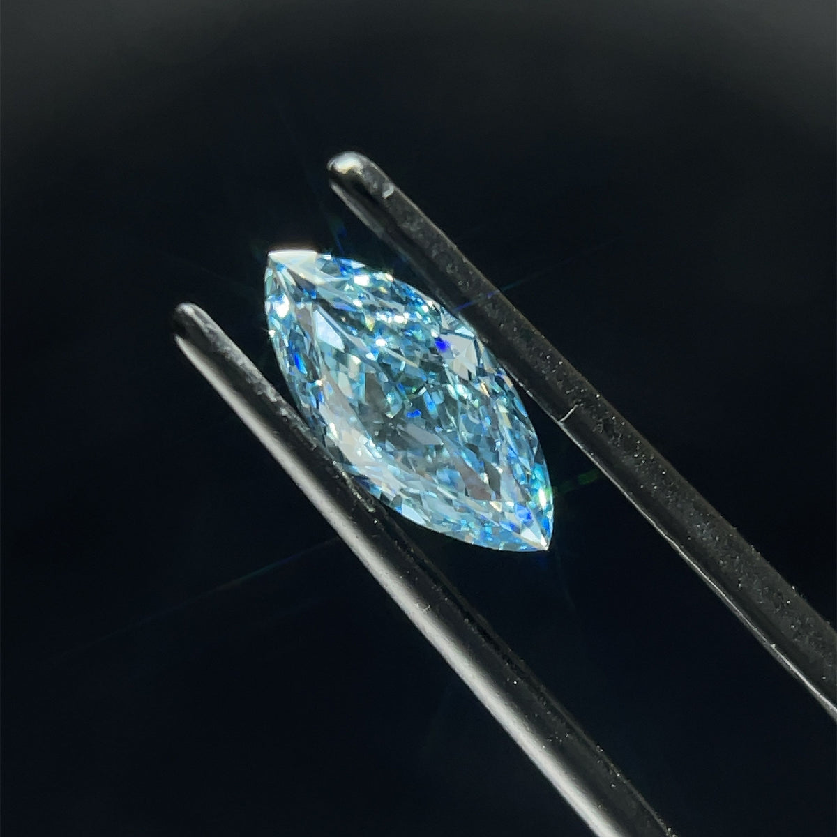 Marquise Fancy Vivid Blue Lab-grown Diamond 1.02ct VVS2 loose diamond