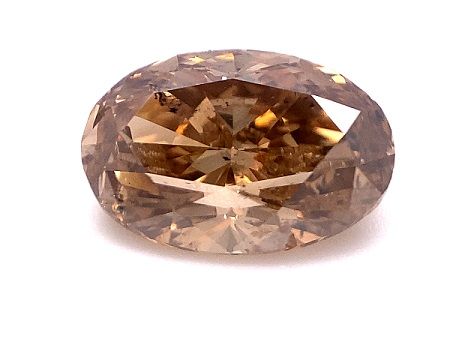 Oval Champagne Natural Diamond 3.56ct I1 loose diamond