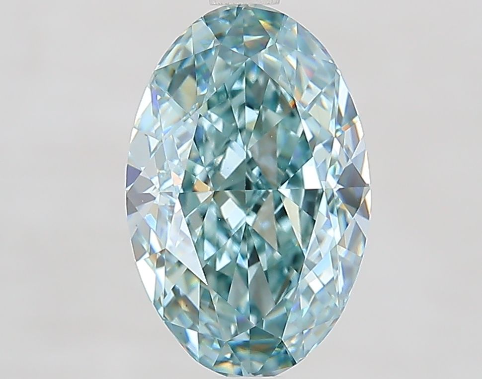 Oval Fancy Intense Green Lab-grown Diamond 3.07ct VS1 loose diamond
