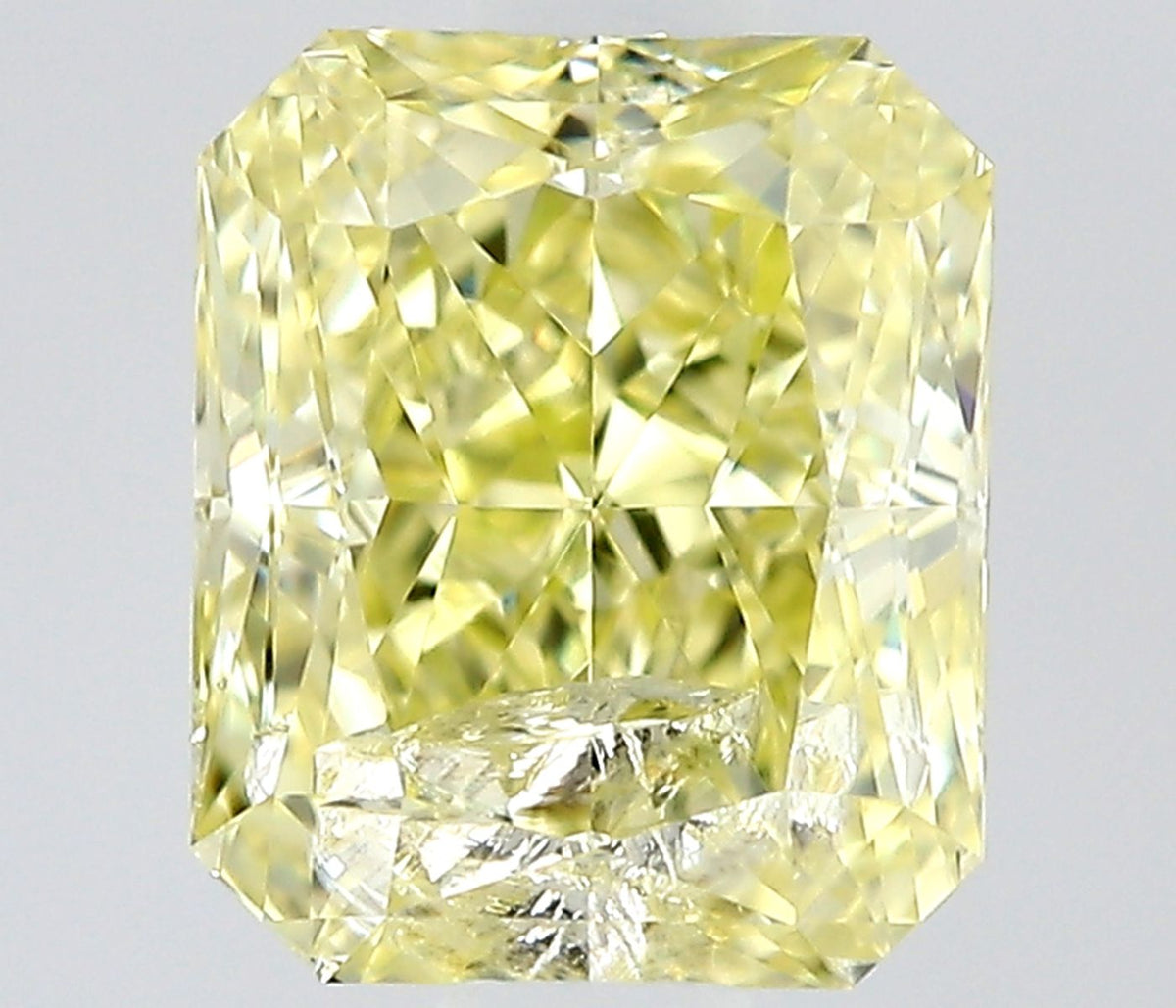 Radiant Fancy Yellow Natural Diamond 0.53ct I1 loose diamond