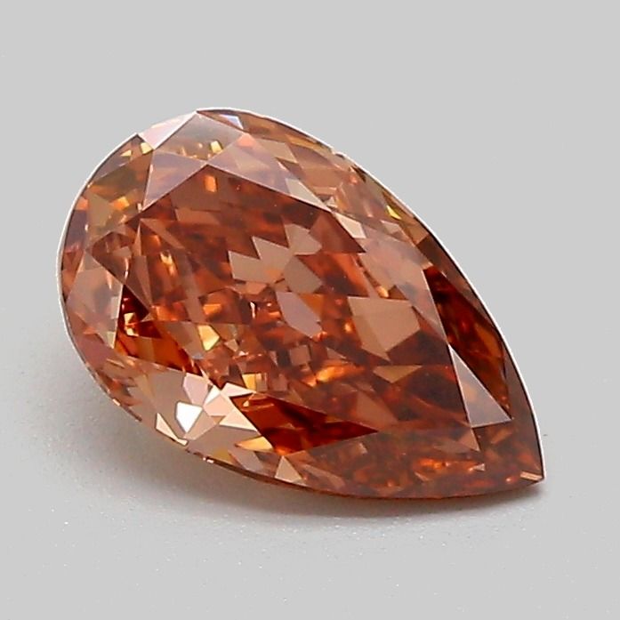 Pear Fancy Brown Lab-grown Diamond 1.01ct VVS2 loose diamond