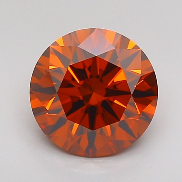 Round Fancy Deep Orange Lab-grown Diamond 1.55ct VVS2 loose diamond