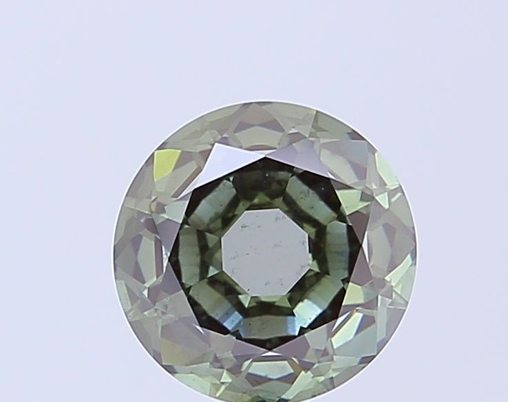 European Cut Fancy Intense Grayish Green Lab-grown Diamond 1.9ct SI1 loose diamond