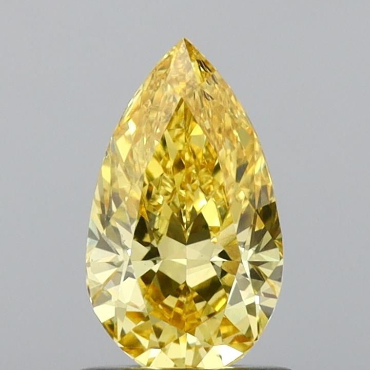 Pear Fancy Vivid Yellow Lab-grown Diamond 0.91ct VS1 loose diamond