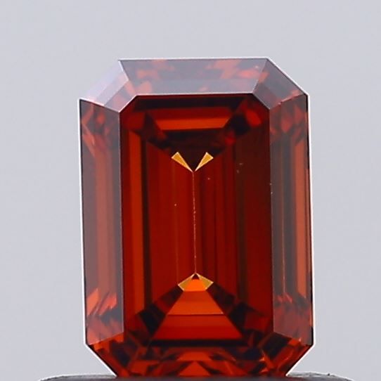 Emerald Fancy Vivid Orange Lab-grown Diamond 0.53ct VVS2 loose diamond