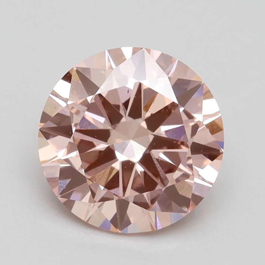 Round Fancy Intense Pink Lab-grown Diamond 2ct VS2 loose diamond