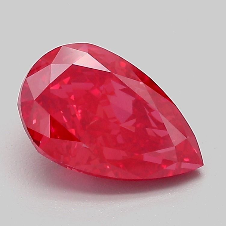 Pear Fancy Vivid Red Lab-grown Diamond 1.75ct VS1 loose diamond
