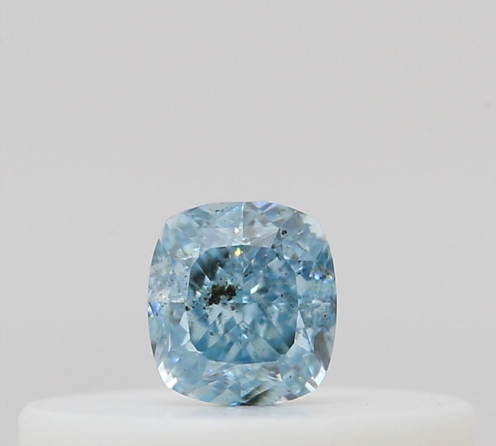 Cushion Fancy Intense Green Blue Natural Diamond 0.1ct loose diamond