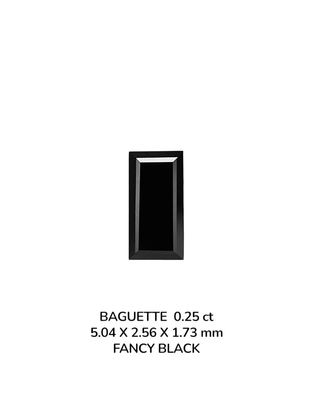 Baguette Fancy Black Natural Diamond 0.25ct VVS2 loose diamond