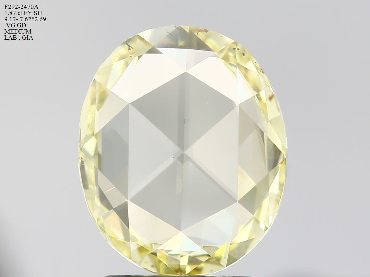 Rose Fancy Yellow Natural Diamond 1.87ct SI1 loose diamond