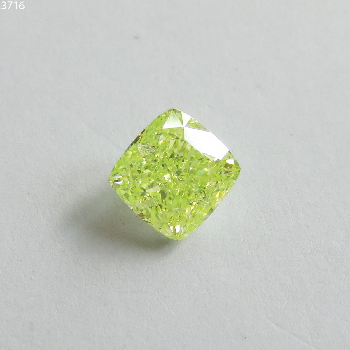 Cushion Fancy Intense Yellow Green Natural Diamond 1.15ct VVS1 loose diamond