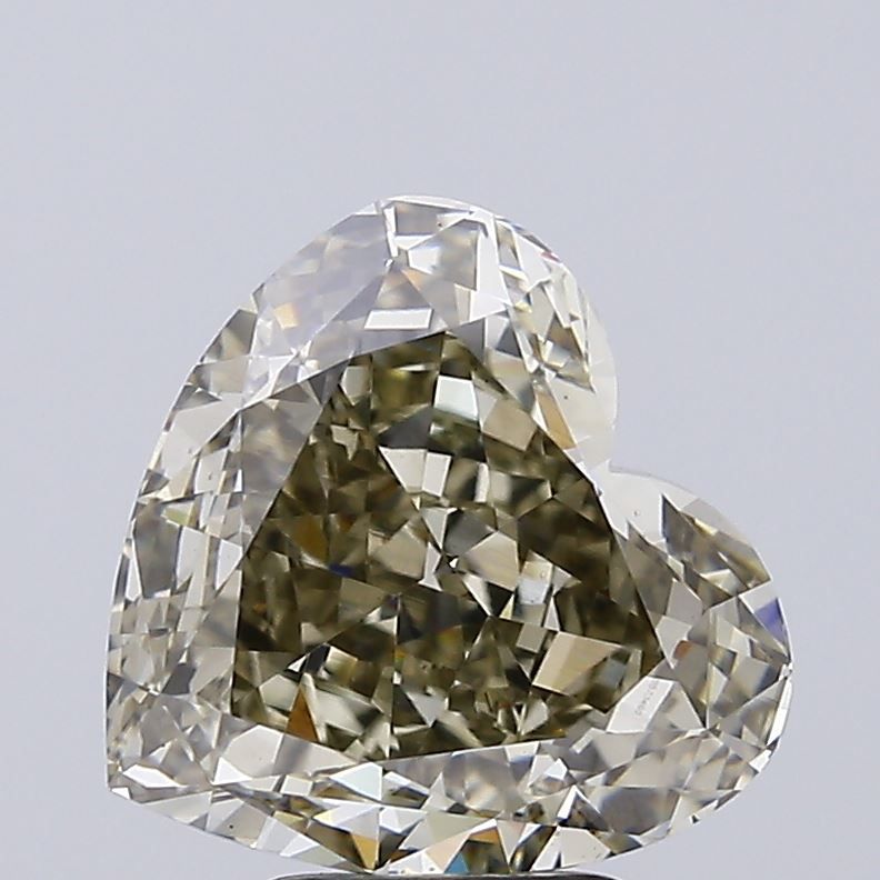 Heart Fancy Light Brownish Gray Lab-grown Diamond 5.03ct VS1 loose diamond