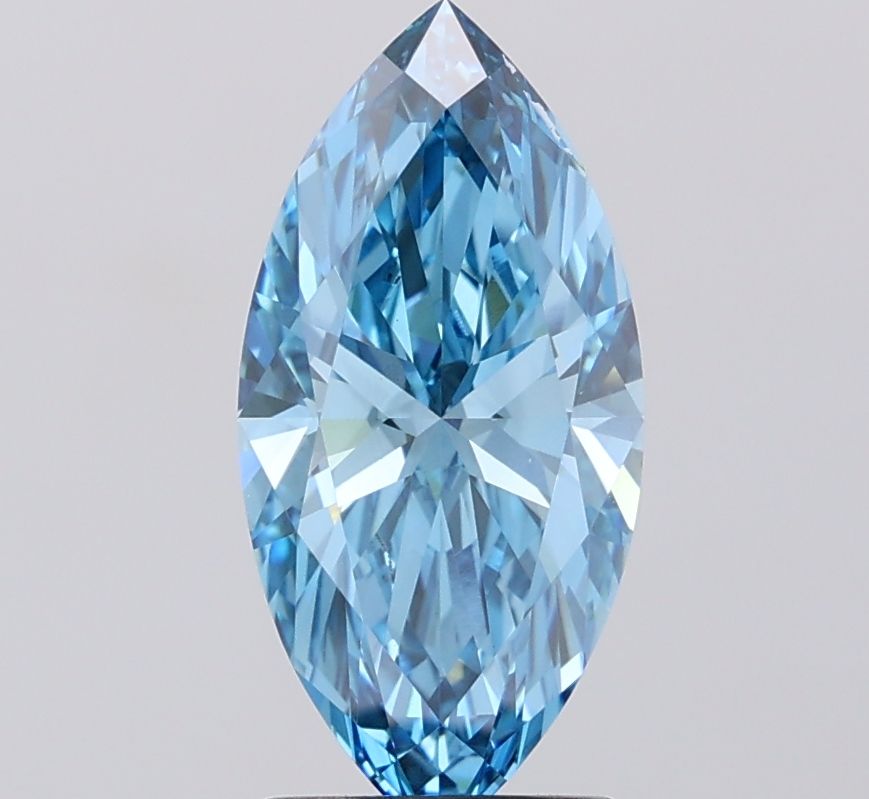 Marquise Fancy Vivid Blue Lab-grown Diamond 2.1ct VVS2 loose diamond