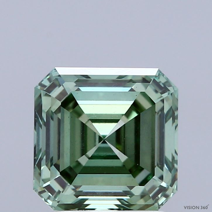 Square Emerald Fancy Vivid Green Lab-grown Diamond 2.74ct VS1 loose diamond